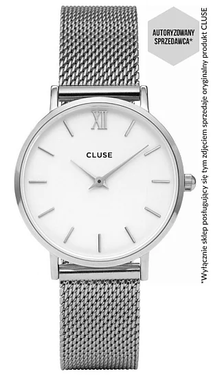 Cluse Minuit Mesh Silver White CW0101203002