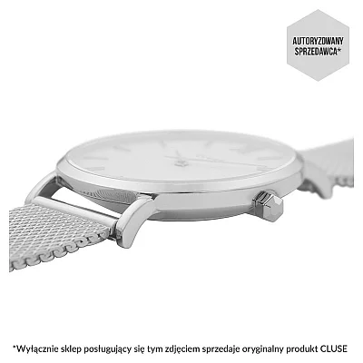 Cluse Minuit Mesh Silver White CW0101203002