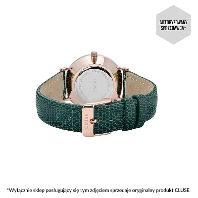 Cluse Minuit Rose Gold Lizard Green CL30052