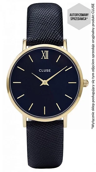 Cluse Minuit Yellow Gold Midnight Blue CL30014