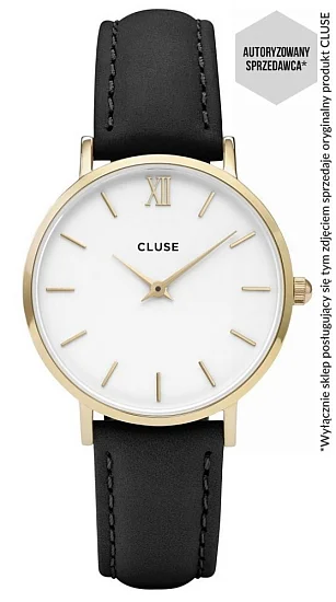 Cluse Minuit Yellow Gold White Black CL30019