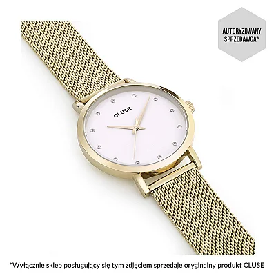 Cluse Pavane Mesh Gold Stones CL18302