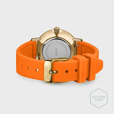 Cluse Pavane Petite Gold Orange Silicon CW11402