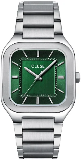 Cluse Quadrus Steel Bracelet Green Dial CW25702