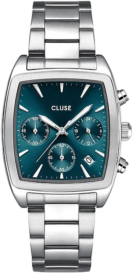 Cluse Quartaut Silver Bracelet Blue Dial Chronograph CW52001