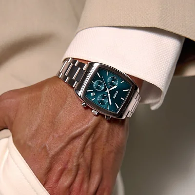 Cluse Quartaut Silver Bracelet Blue Dial Chronograph CW52001