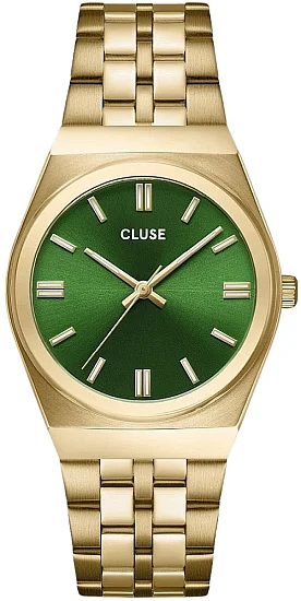 Cluse Retro 70's Gold Bracelet Green Dial CW35105