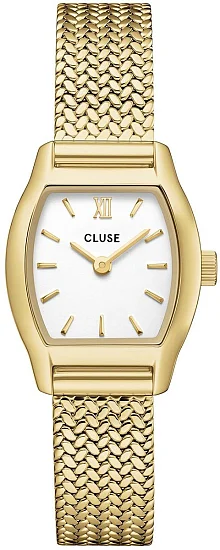 Cluse Tonnette Mini White Dial Yellow Gold Mesh CW16501