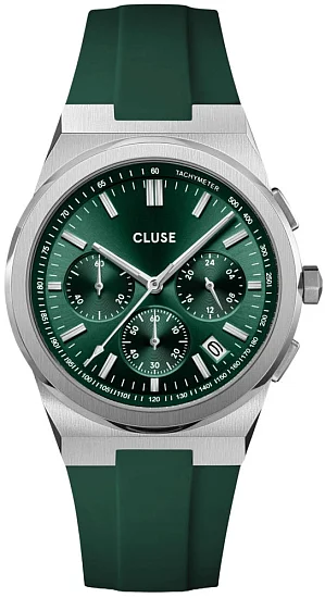 Cluse Vigoureux Chrono Green Silicone Green Dial CW20808
