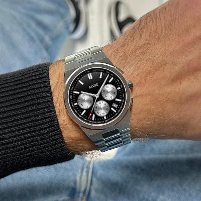 Cluse Vigoureux Chrono Man H-Link Black Dial CW20806