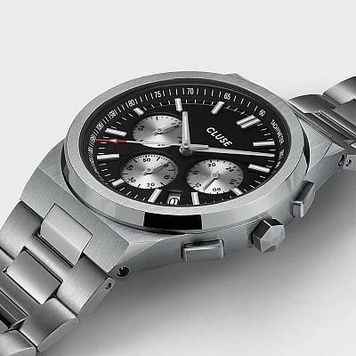 Cluse Vigoureux Chrono Man H-Link Black Dial CW20806