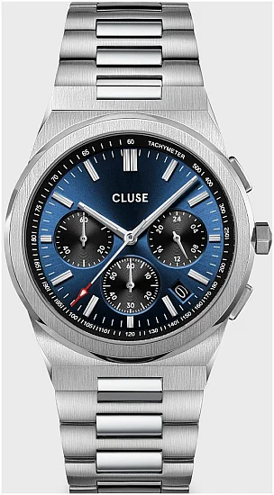 Cluse Vigoureux Chrono Man H-Link Blue Dial CW20805