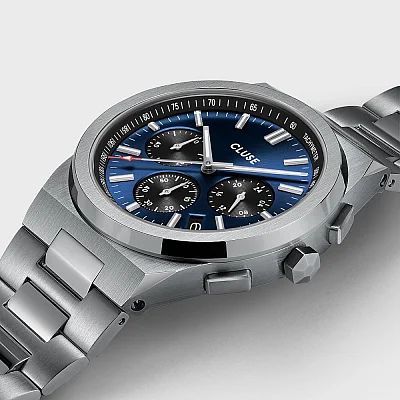 Cluse Vigoureux Chrono Man H-Link Blue Dial CW20805