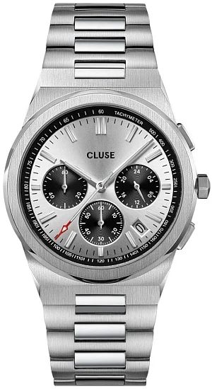 Cluse Vigoureux Chrono Man H-Link Panda Silver Dial CW20807