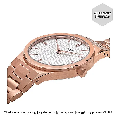 Cluse Vigoureux H-Link Rose Gold White Dial CW0101210001