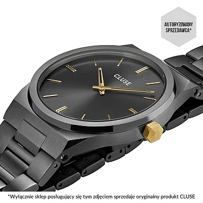 Cluse Vigoureux Man H-Link Gunmetal PVD Grey Dial CW0101503006