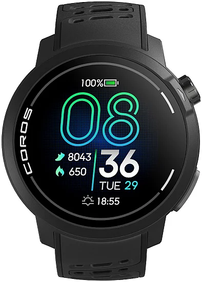 Coros Pace PRO Black Digital Smartwatch Sapphire AMOLED HR GPS WPACEP-BLK