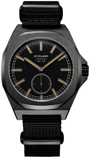D1 Milano Commando Force Black NATO Strap MTNJ01
