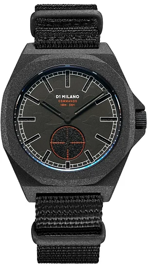 D1 Milano Commando Sandblast Black NATO Strap MTNJ05