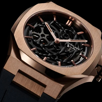 D1 Milano Skeleton Automatic Rose Gold SKRJ12
