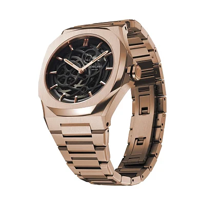 D1 Milano Skeleton Automatic Rose Gold SKBJ12