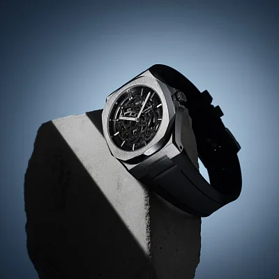 D1 Milano Skeleton Automatic Silver SKRJ10