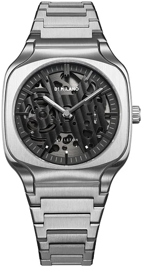D1 Milano Skeleton Square Silver SLBJ01