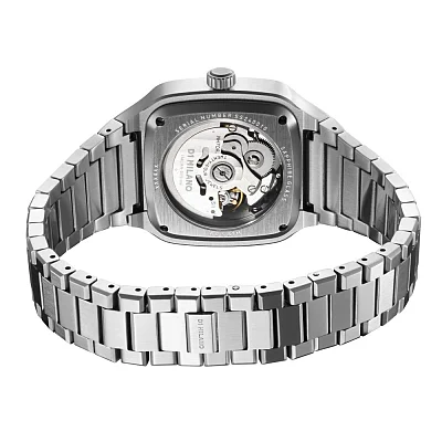 D1 Milano Skeleton Square Silver SLBJ01