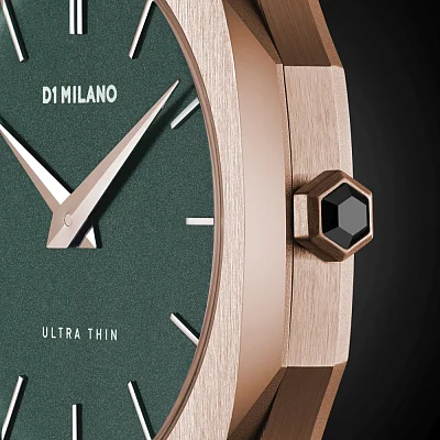D1 Milano Ultra Thin Rose Gold Green Dial Lady UTBU02