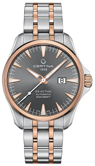 Certina DS Action Automatic Big Date Bracelet Rose Gold PVD C0324262208100