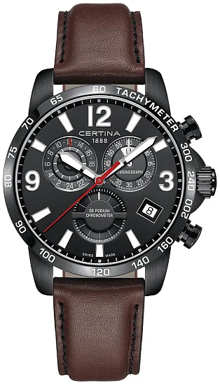 Certina DS Podium Chrono GMT COSC Chronometer Black PVD C0346543605700