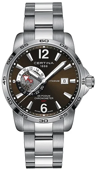 Certina DS Podium GMT COSC Chronometer Titanium C0344554408700