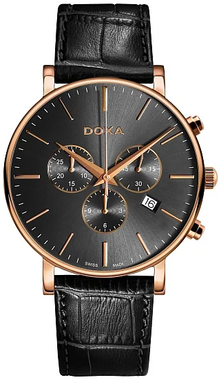 Doxa D-Light Gent Chrono Rose Gold PVD 1729012101
