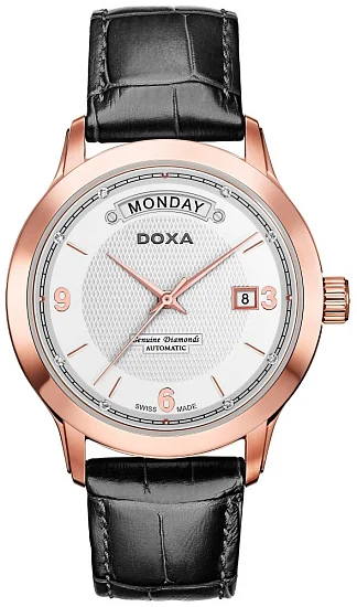 Doxa Executive Gent Automatic Day-Date Diamonds Rose Gold PVD D167RWL