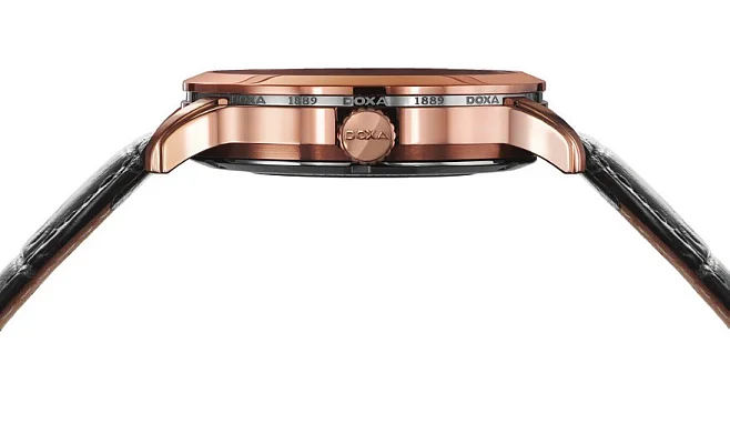 Doxa Executive Gent Automatic Day-Date Diamonds Rose Gold PVD D167RWL