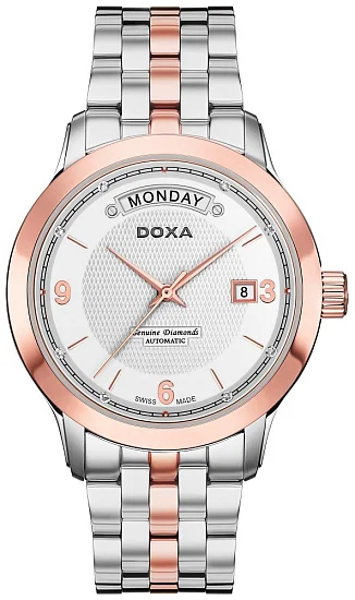 Doxa Executive Gent Automatic Day-Date Diamonds Rose Gold PVD D167RWH