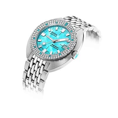 Doxa SUB 200T Diamonds Aquamarine Diver 804.10D.241.10