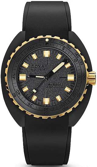 Doxa SUB 300 Beta Sharkhunter Diver COSC Chronometer Ceramic and 18k Gold Bezel 83020101ND20