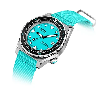 Doxa SUB 600T Aquamarine Ceramic NATO Strap Diver 861.10.241.25-N
