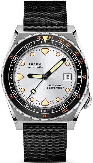 Doxa SUB 600T Searambler Ceramic NATO Strap Diver 8611002120-N