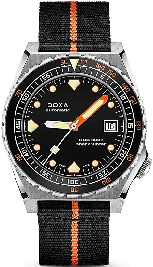 Doxa SUB 600T Sharkhunter Ceramic NATO Strap Diver 8611010134-N