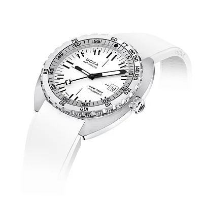 Doxa SUB 750T Whitepearl Diver Rubber Strap 825.10.011.23