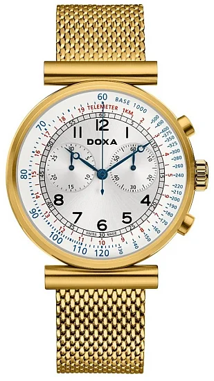 Doxa Telemeter Gent Chrono Mesh Yellow Gold PVD 1603002511