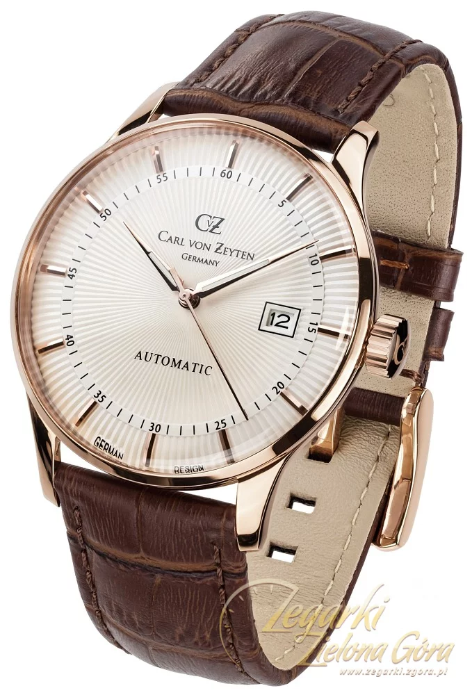Carl Von Zeyten Eschenz Automatic Orologio Maschile Cassa Oro Rosa 40mm - 3