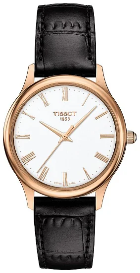 Tissot Excellence Lady Rose Gold Black Leather White Dial T9262107601300