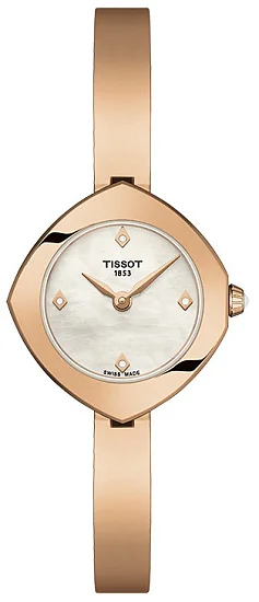 Tissot Femini-T Rose Gold PVD Bracelet Pearl Dial Diamonds T1131093311600