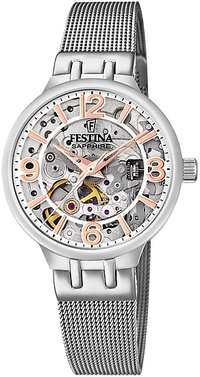 Festina Automatic Skeleton Lady Sapphire Mesh F20579/1