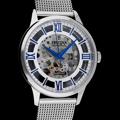 Festina Automatic Sapphire Skeleton Mesh Sapphire F20534/1