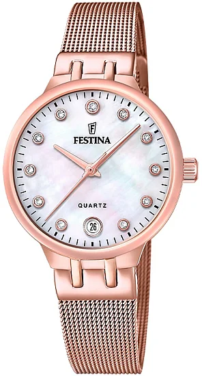 Festina Mademoiselle Mother of Pearl Dial Mesh F20716/1