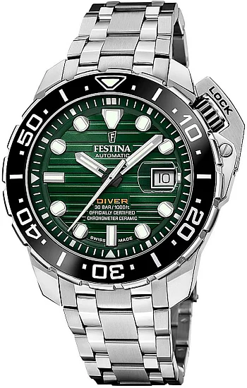 Festina Swiss Made Diver Automatic Ceramic COSC Chronometer Set F20043/4